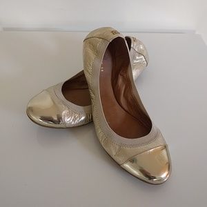 Coach Metallic Gold Flats. Size 8.5.